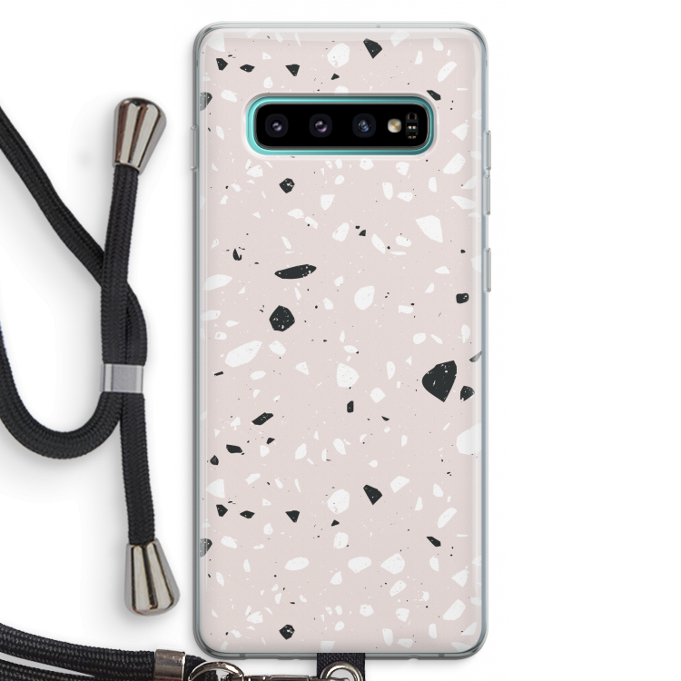 Terrazzo N°20: Samsung Galaxy S10 Plus Transparant Hoesje met koord