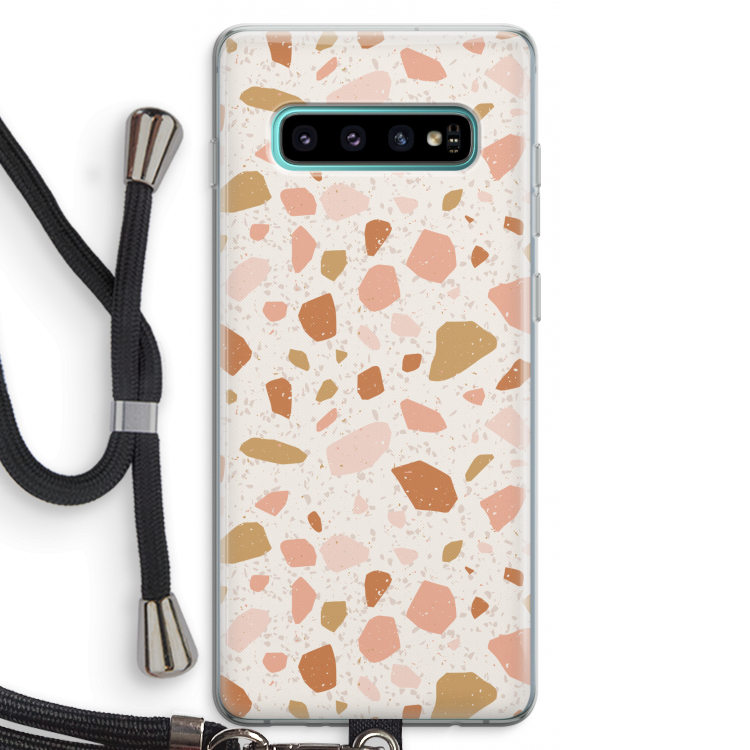 Terrazzo N°18: Samsung Galaxy S10 Plus Transparant Hoesje met koord