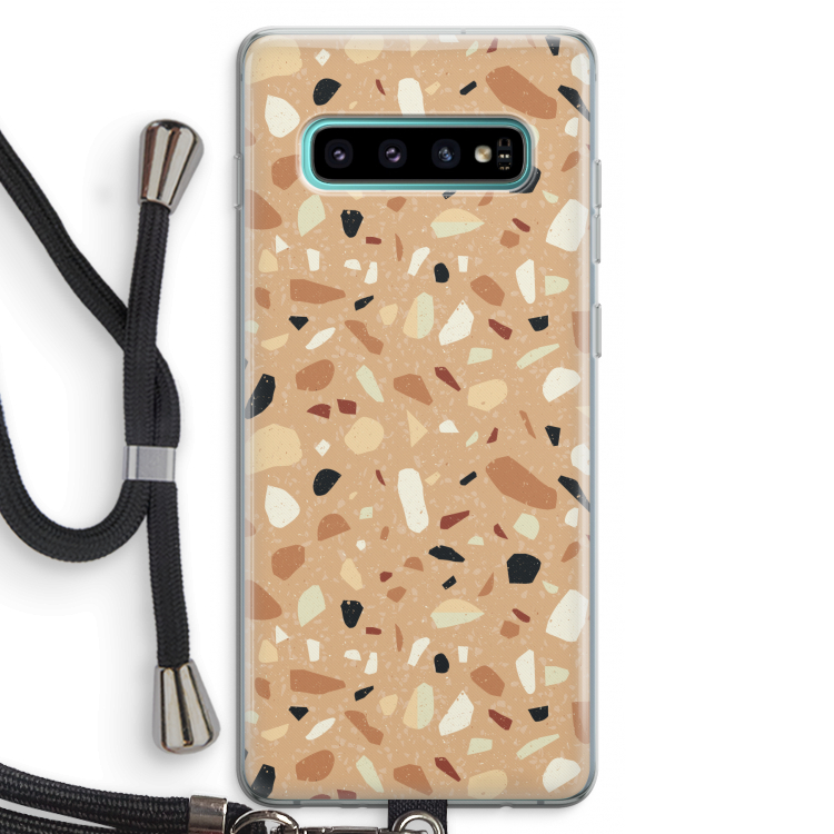 Terrazzo N°17: Samsung Galaxy S10 Plus Transparant Hoesje met koord