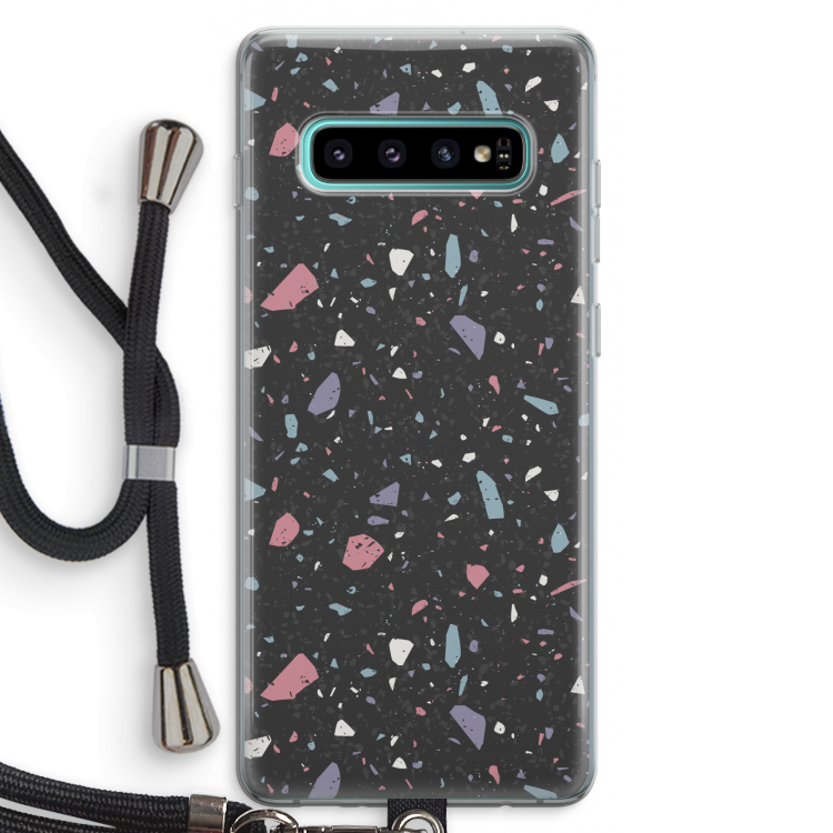 Terrazzo N°16: Samsung Galaxy S10 Plus Transparant Hoesje met koord