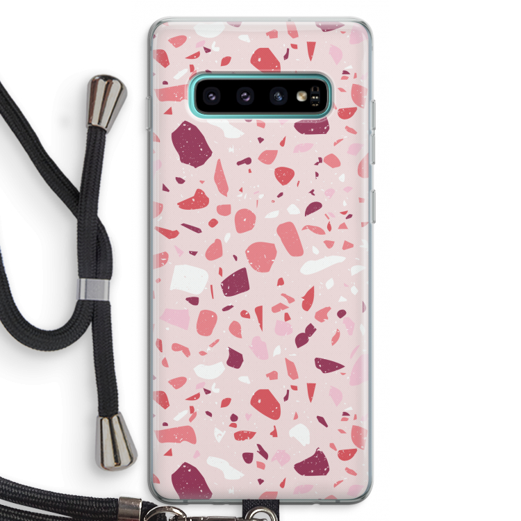 Terrazzo N°15: Samsung Galaxy S10 Plus Transparant Hoesje met koord