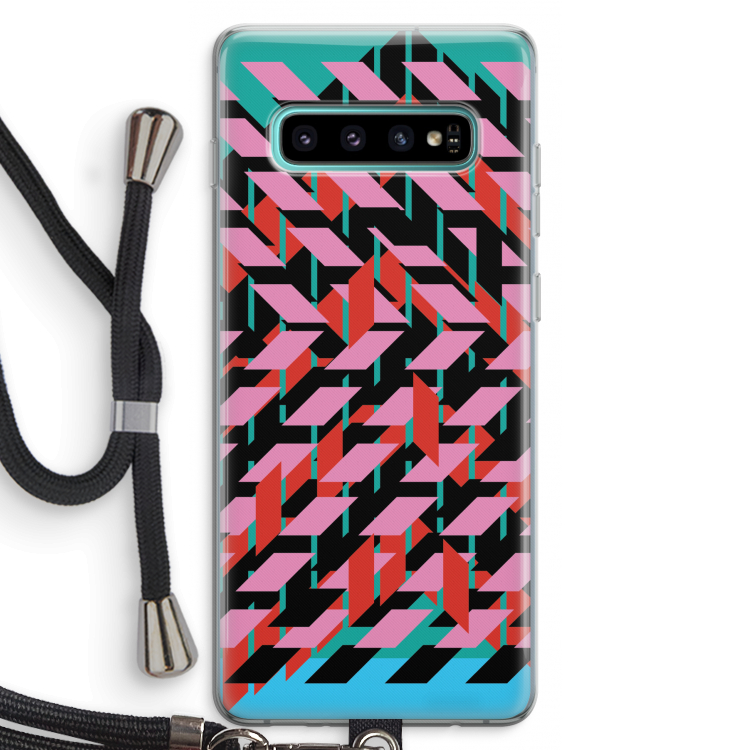 Skew Blush 2: Samsung Galaxy S10 Plus Transparant Hoesje met koord