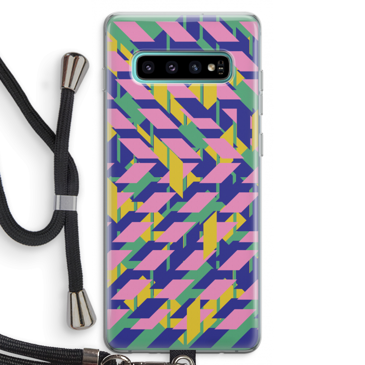 Skew Blush 1: Samsung Galaxy S10 Plus Transparant Hoesje met koord