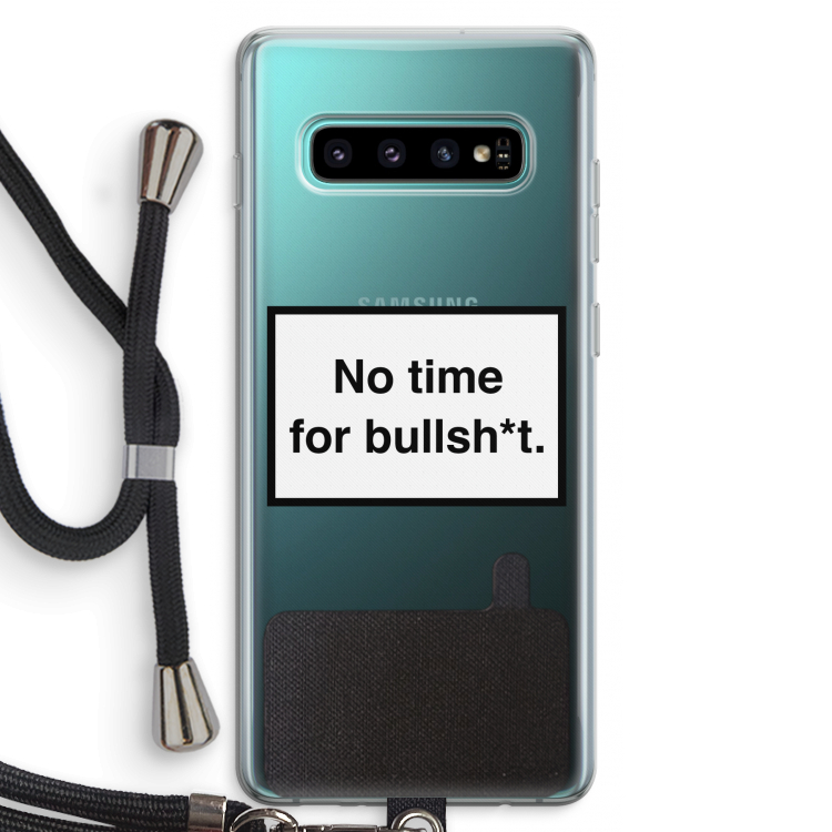 No time: Samsung Galaxy S10 Plus Transparant Hoesje met koord