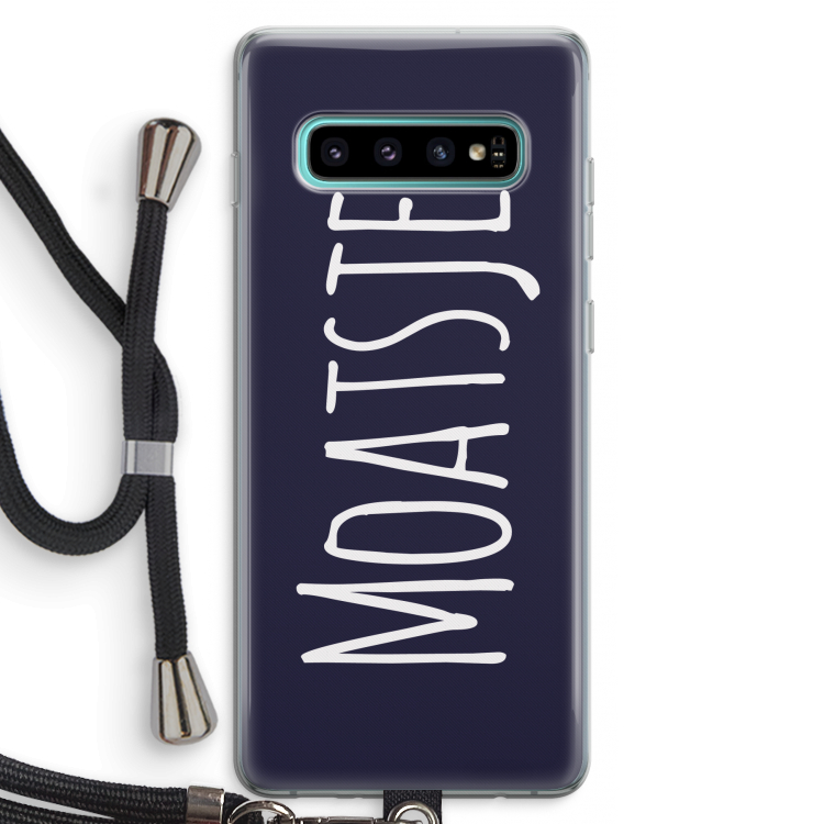 Moatsje!: Samsung Galaxy S10 Plus Transparant Hoesje met koord
