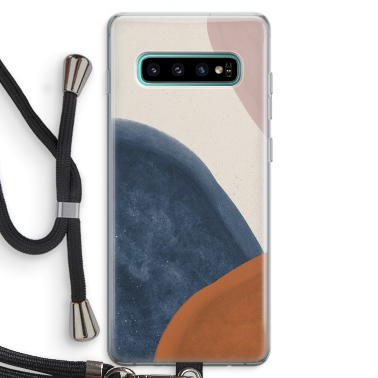 Geo #1: Samsung Galaxy S10 Plus Transparant Hoesje met koord