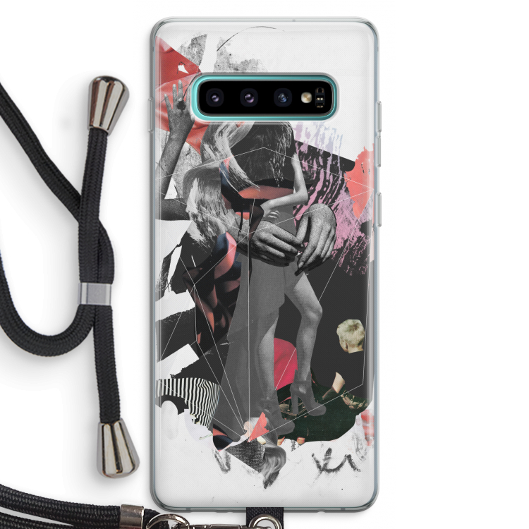 Dissimulation du réel: Samsung Galaxy S10 Plus Transparant Hoesje met koord