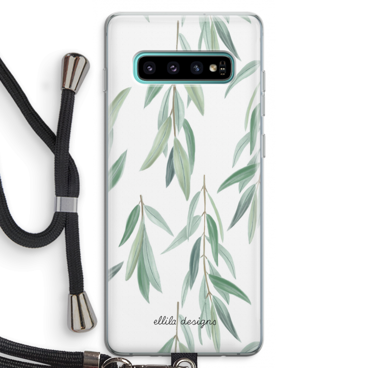 Branch up your life: Samsung Galaxy S10 Plus Transparant Hoesje met koord