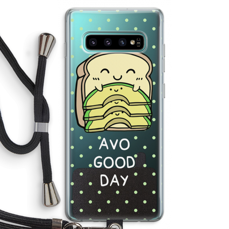Avo Good Day: Samsung Galaxy S10 Plus Transparant Hoesje met koord