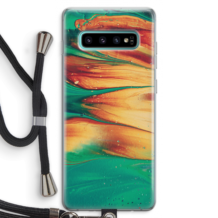 Green Inferno: Samsung Galaxy S10 Plus Transparant Hoesje met koord