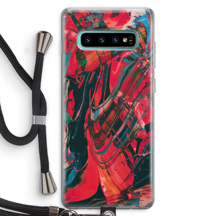 Endless Descent: Samsung Galaxy S10 Plus Transparant Hoesje met koord