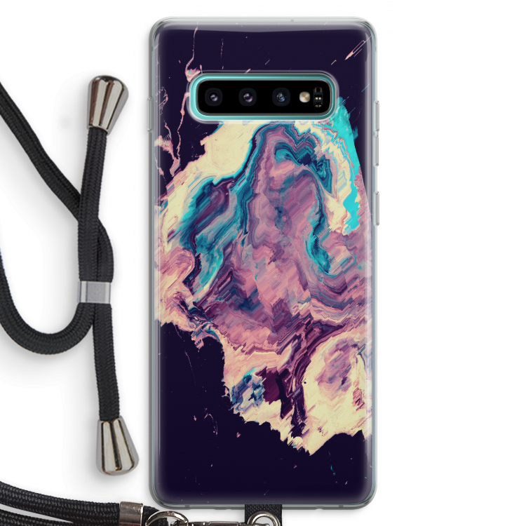 Cosmic Silence: Samsung Galaxy S10 Plus Transparant Hoesje met koord