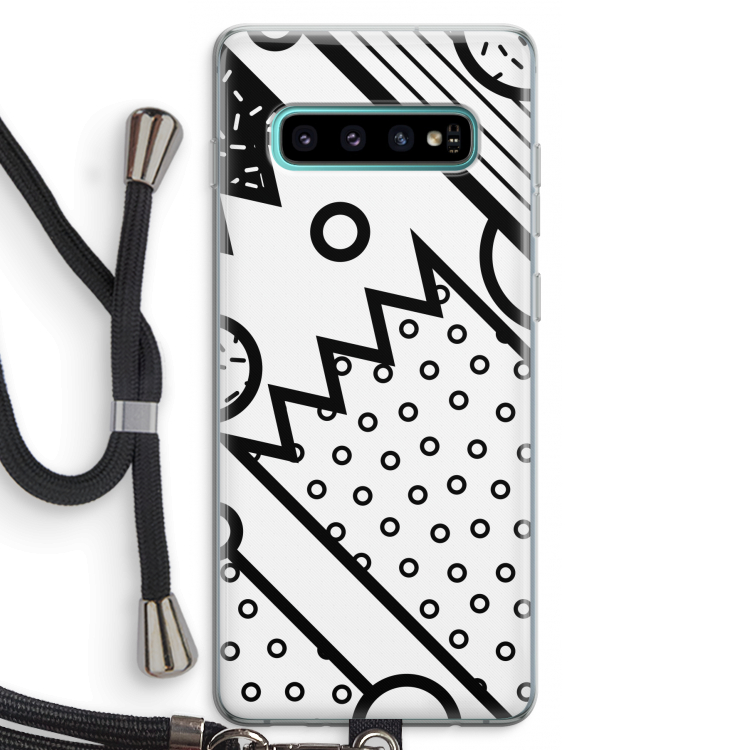 Pop Art #4: Samsung Galaxy S10 Plus Transparant Hoesje met koord