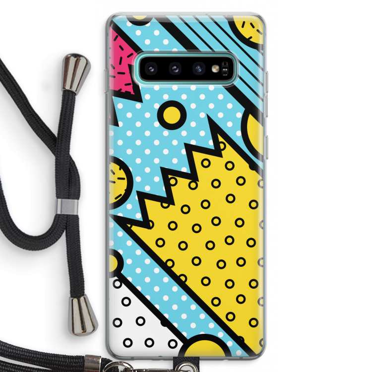 Pop Art #1: Samsung Galaxy S10 Plus Transparant Hoesje met koord