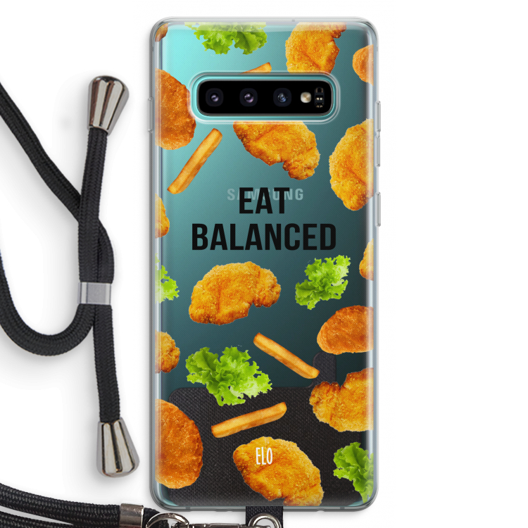 Eat Balanced: Samsung Galaxy S10 Plus Transparant Hoesje met koord