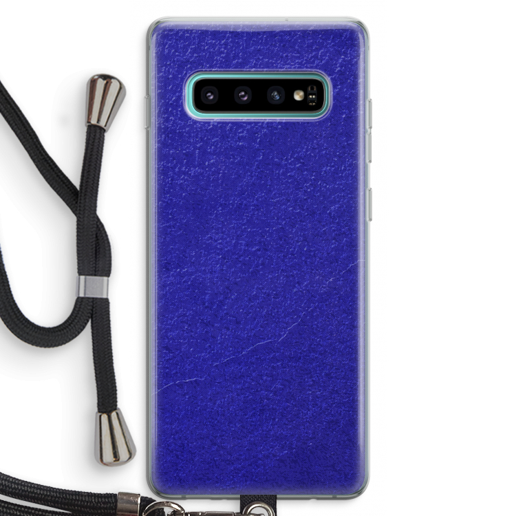 Majorelle Blue: Samsung Galaxy S10 Plus Transparant Hoesje met koord