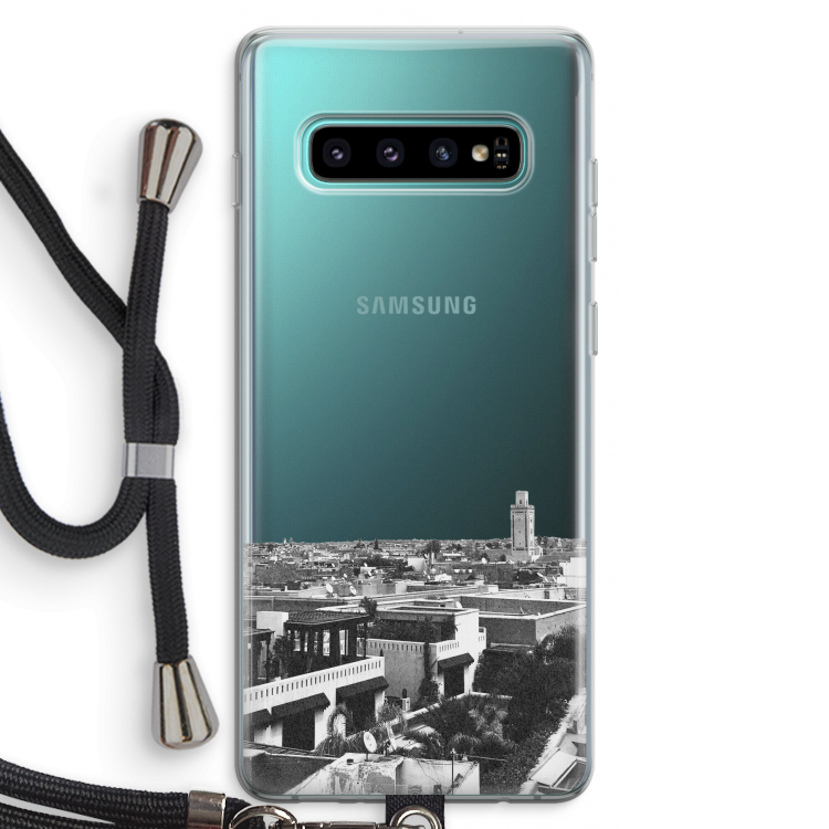 Marrakech Skyline : Samsung Galaxy S10 Plus Transparant Hoesje met koord