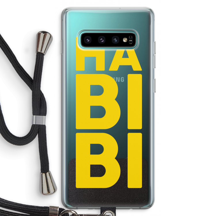 Habibi Majorelle : Samsung Galaxy S10 Plus Transparant Hoesje met koord