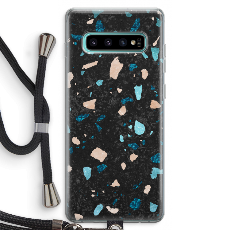 Terrazzo N°11: Samsung Galaxy S10 Plus Transparant Hoesje met koord
