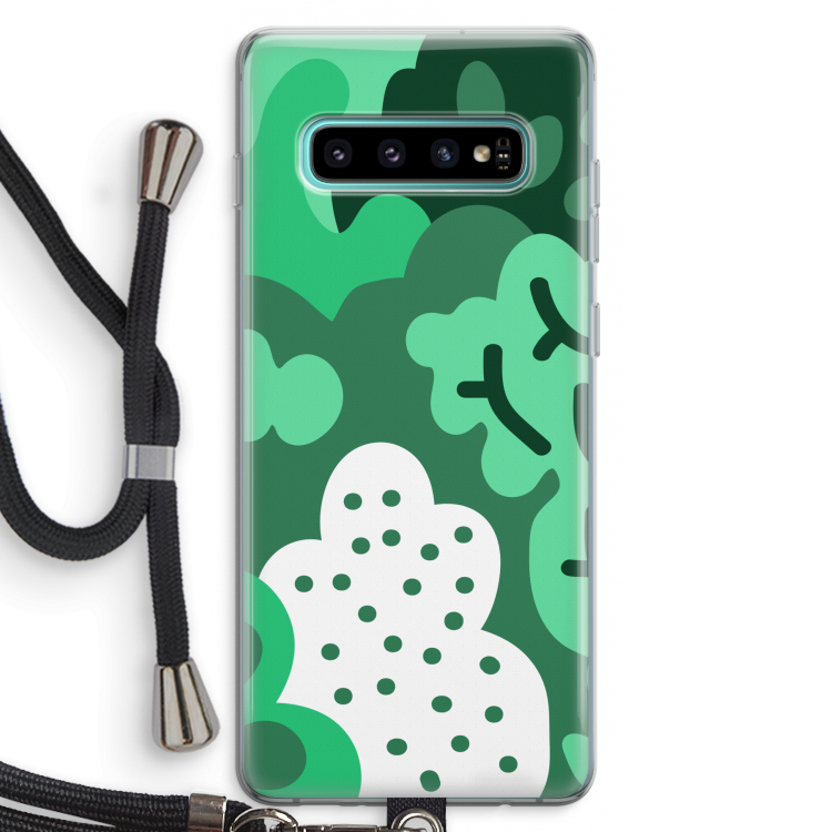 Bushes: Samsung Galaxy S10 Plus Transparant Hoesje met koord