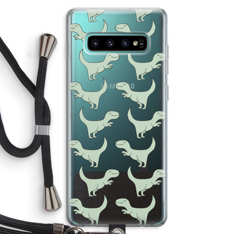 Dinos: Samsung Galaxy S10 Plus Transparant Hoesje met koord