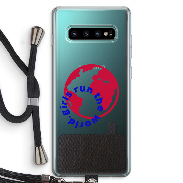 Run The World: Samsung Galaxy S10 Plus Transparant Hoesje met koord