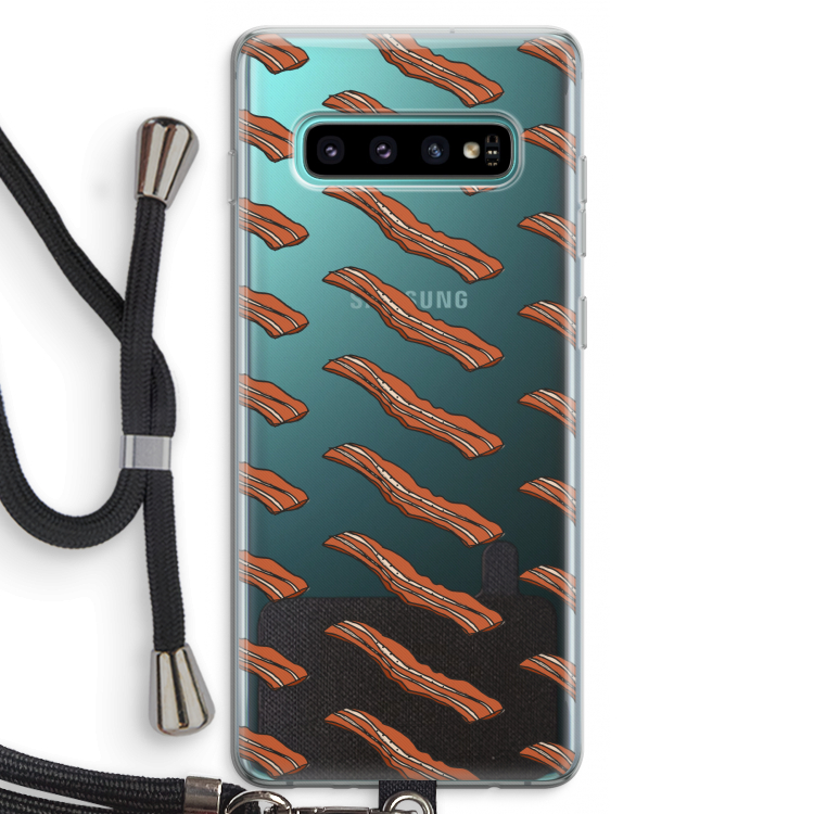 Bacon to my eggs #2: Samsung Galaxy S10 Plus Transparant Hoesje met koord
