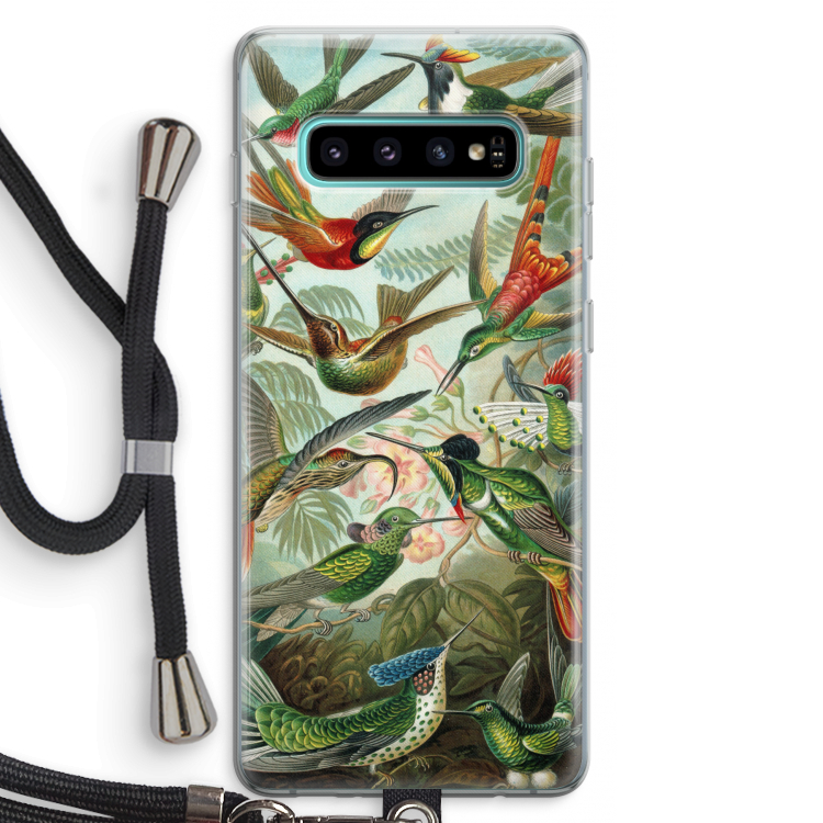 Haeckel Trochilidae: Samsung Galaxy S10 Plus Transparant Hoesje met koord
