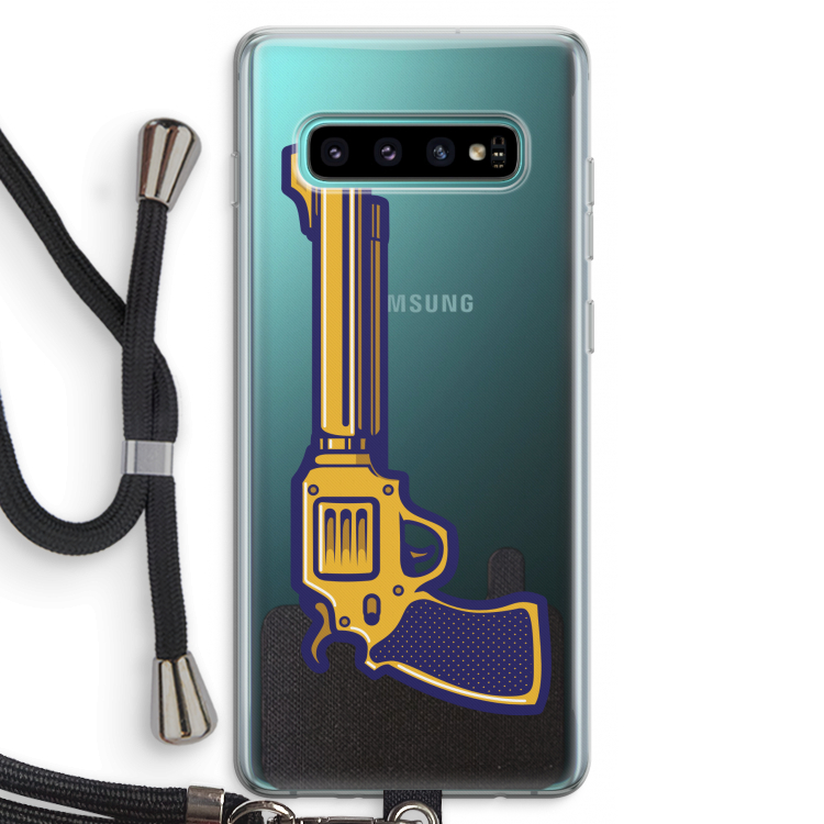 Pew Pew Pew: Samsung Galaxy S10 Plus Transparant Hoesje met koord