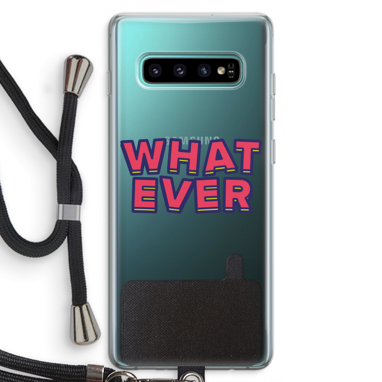 Whatever: Samsung Galaxy S10 Plus Transparant Hoesje met koord