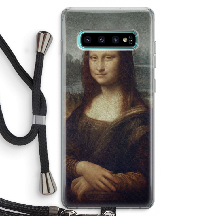 Mona Lisa: Samsung Galaxy S10 Plus Transparant Hoesje met koord