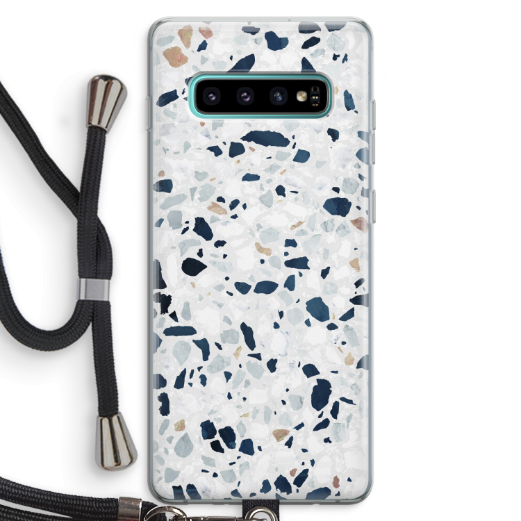Terrazzo N°1: Samsung Galaxy S10 Plus Transparant Hoesje met koord