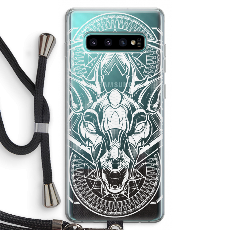 Oh Deer: Samsung Galaxy S10 Plus Transparant Hoesje met koord