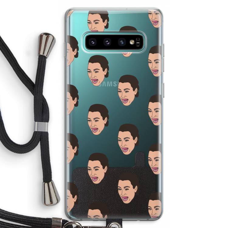 Ugly Cry Call: Samsung Galaxy S10 Plus Transparant Hoesje met koord