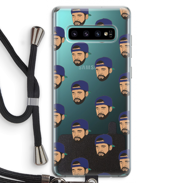 Drake Away: Samsung Galaxy S10 Plus Transparant Hoesje met koord