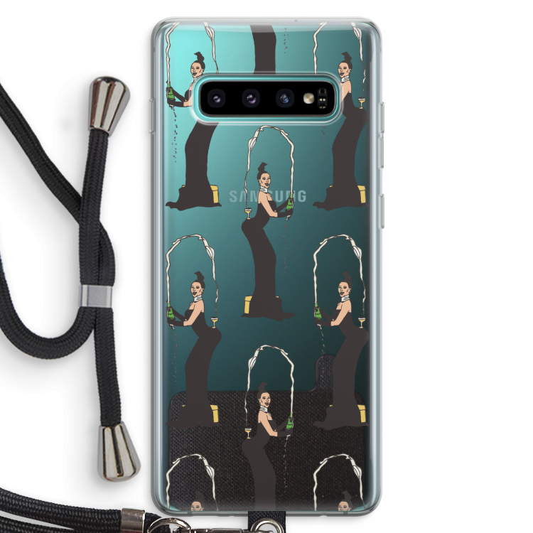 Pop Some Kim: Samsung Galaxy S10 Plus Transparant Hoesje met koord