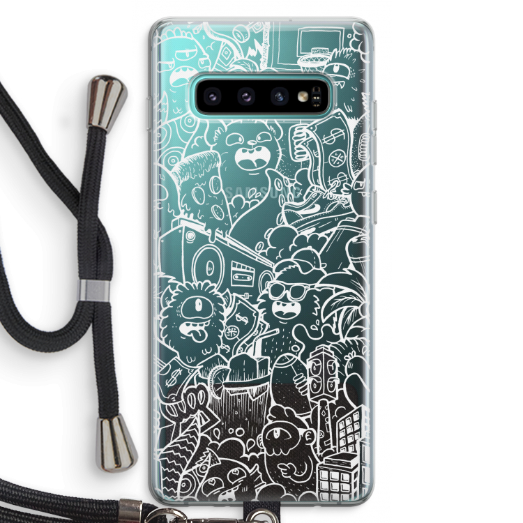 Vexx City #2: Samsung Galaxy S10 Plus Transparant Hoesje met koord