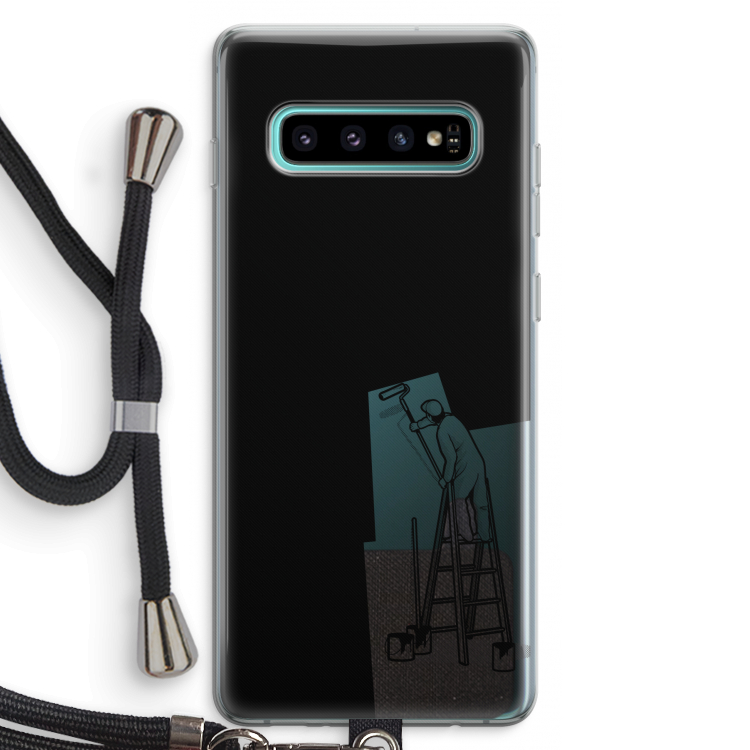 Musketon Painter: Samsung Galaxy S10 Plus Transparant Hoesje met koord