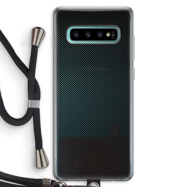 Musketon Halftone: Samsung Galaxy S10 Plus Transparant Hoesje met koord