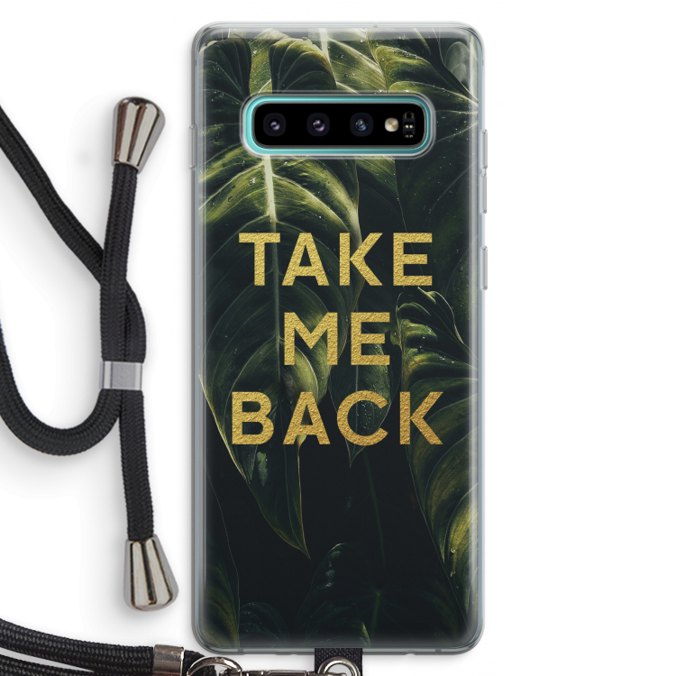 Take me back: Samsung Galaxy S10 Plus Transparant Hoesje met koord