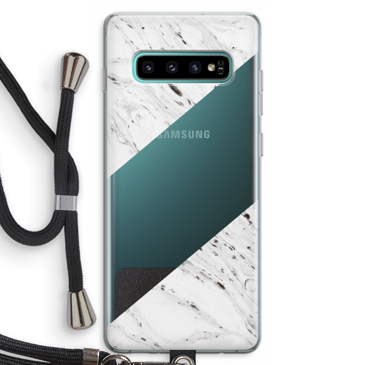 Biggest stripe: Samsung Galaxy S10 Plus Transparant Hoesje met koord