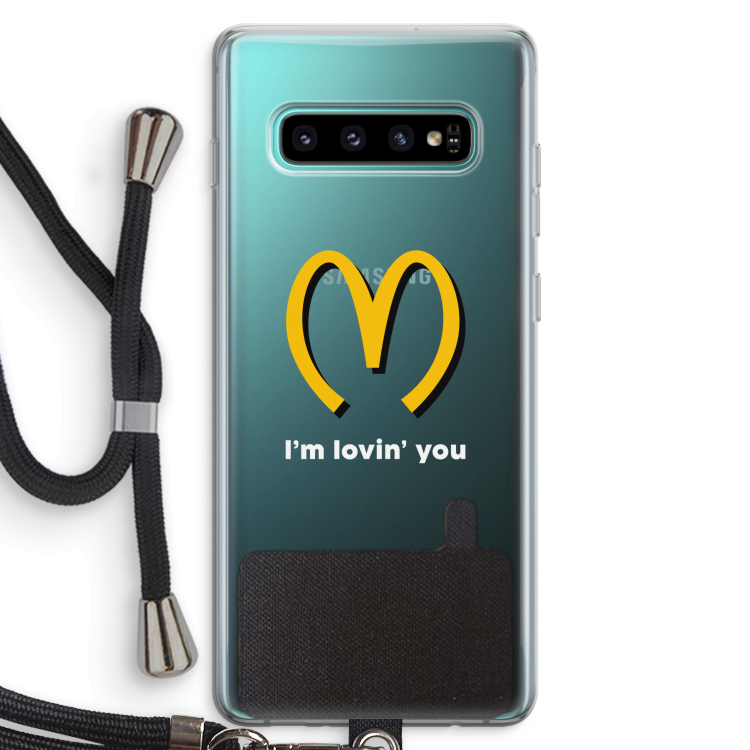 I'm lovin' you: Samsung Galaxy S10 Plus Transparant Hoesje met koord