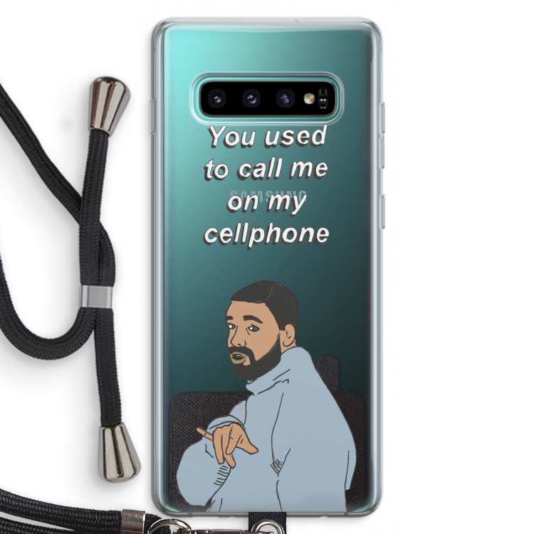 Hotline bling: Samsung Galaxy S10 Plus Transparant Hoesje met koord
