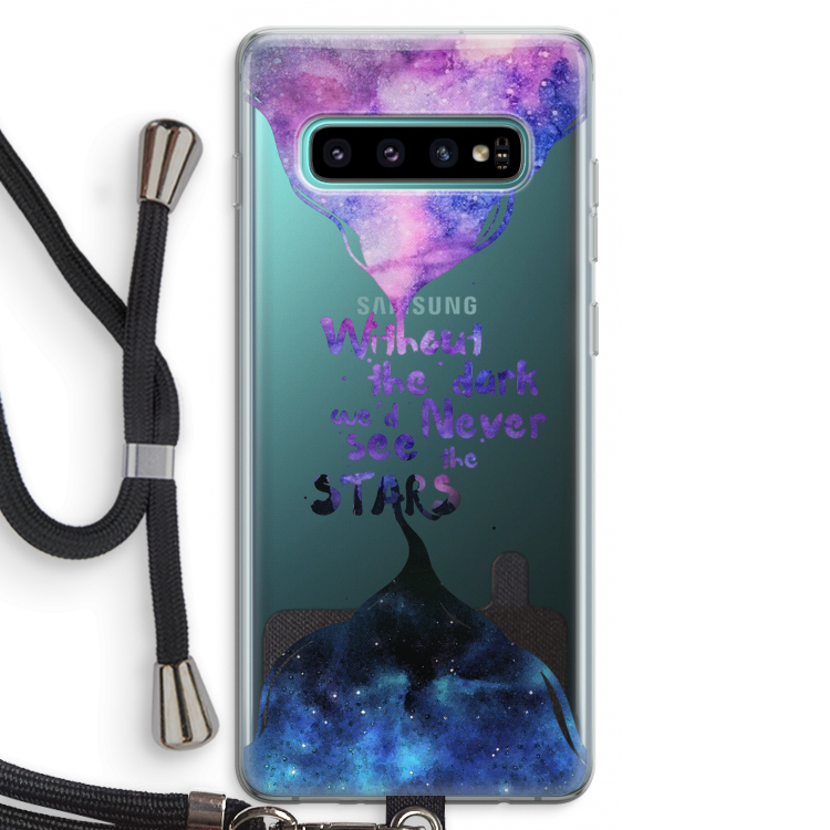 Stars quote: Samsung Galaxy S10 Plus Transparant Hoesje met koord