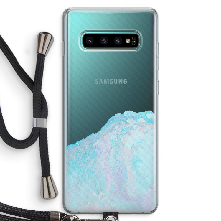 Fantasie pastel: Samsung Galaxy S10 Plus Transparant Hoesje met koord