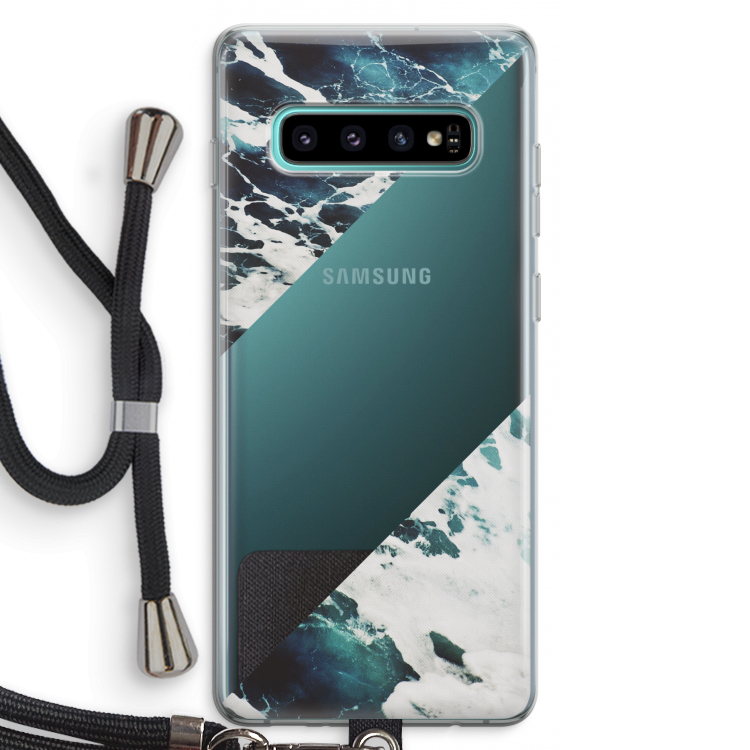 Golven: Samsung Galaxy S10 Plus Transparant Hoesje met koord