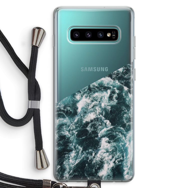 Zee golf: Samsung Galaxy S10 Plus Transparant Hoesje met koord