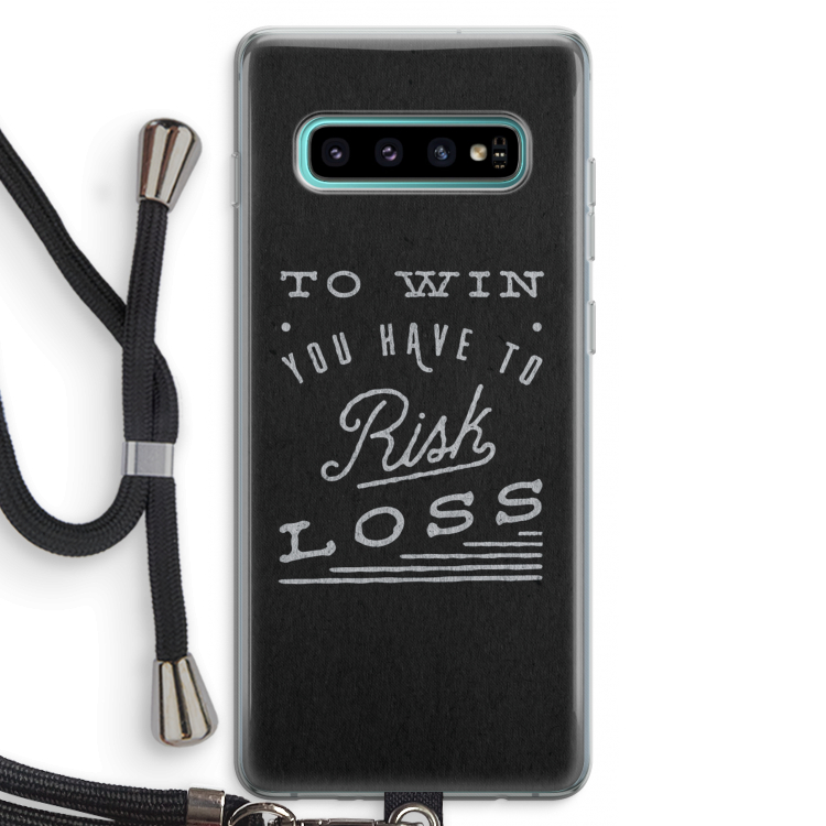 Risk loss: Samsung Galaxy S10 Plus Transparant Hoesje met koord