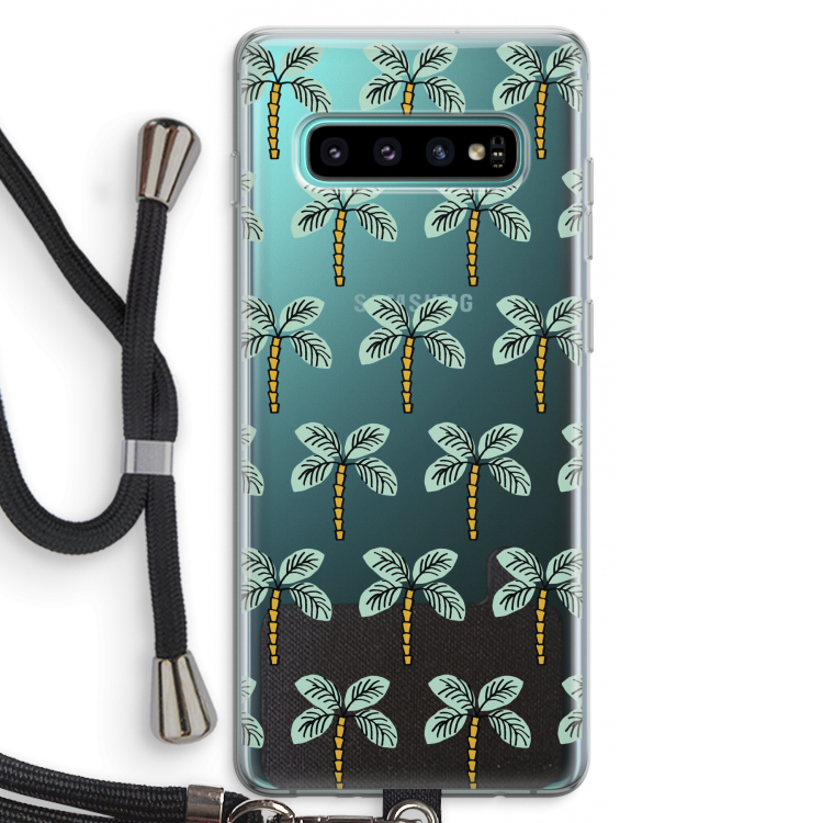 Paradise: Samsung Galaxy S10 Plus Transparant Hoesje met koord