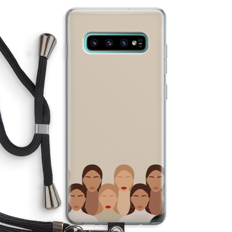 Girls girls girls: Samsung Galaxy S10 Plus Transparant Hoesje met koord